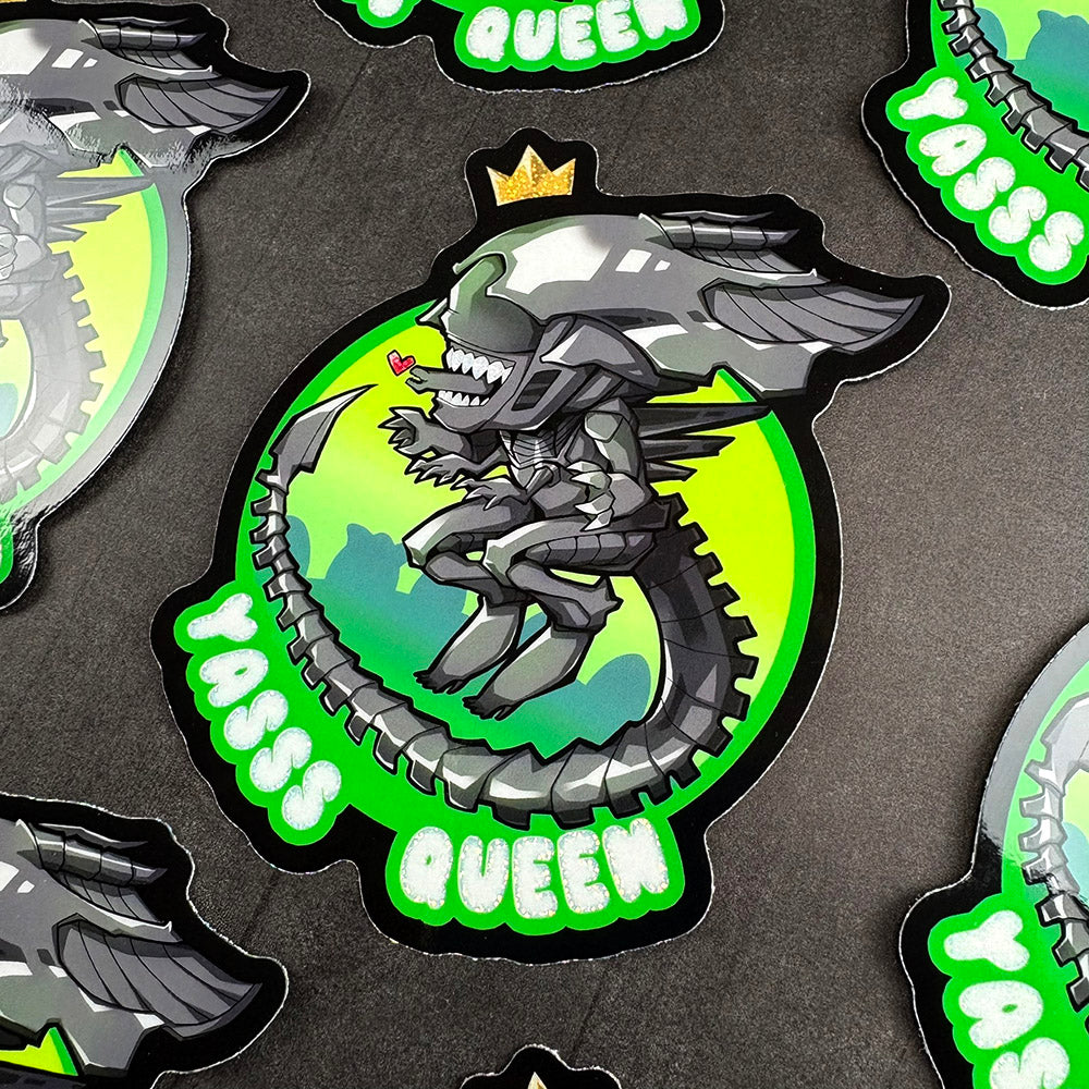 Alien Queen Glitter Sticker