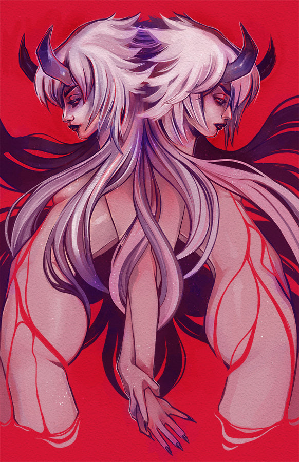 Demon Twins 11x17 Giclee Art Print