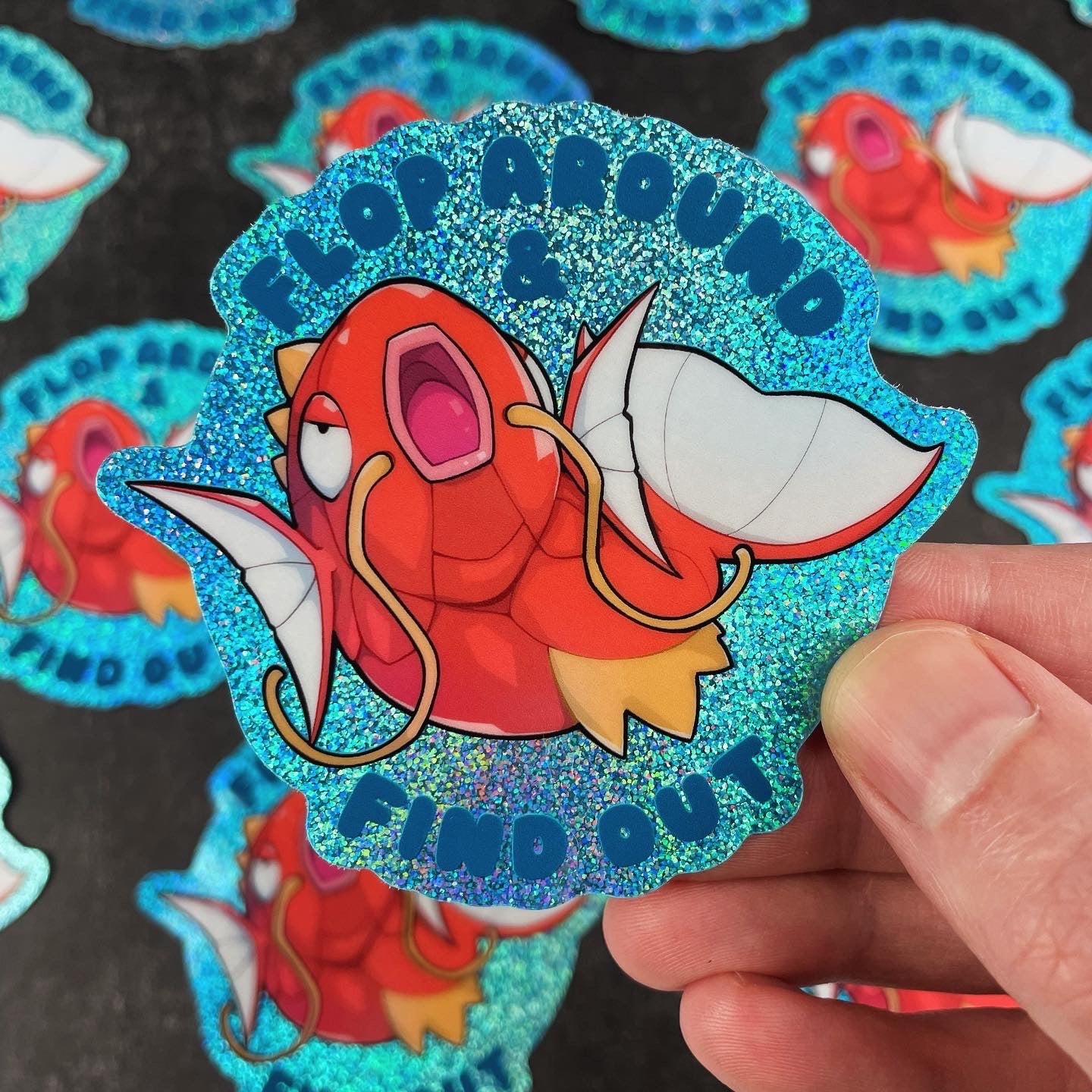 Magikarp Glitter Sticker – colorreyn