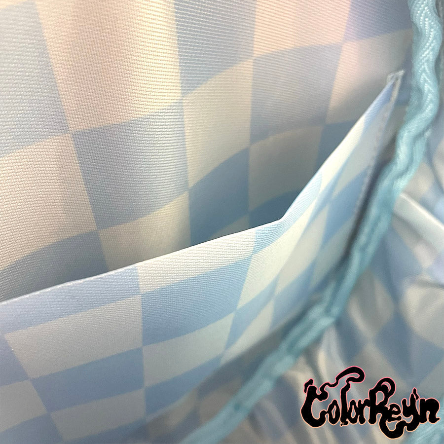 custom printed checkered lining fabric pattern