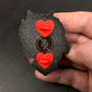 rubber heart pin clutch